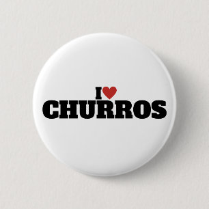 Chapa Redonda De 5 Cm Amo a los Churros
