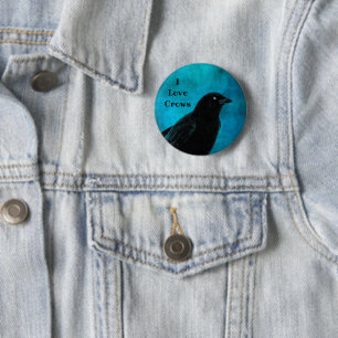 Chapa Redonda De 5 Cm Amo a los Crows