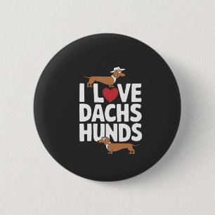 Chapa Redonda De 5 Cm Amo a los Dachshunds divertido gráfico para amante
