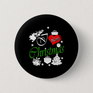 Chapa Redonda De 5 Cm Amo a los Navidades