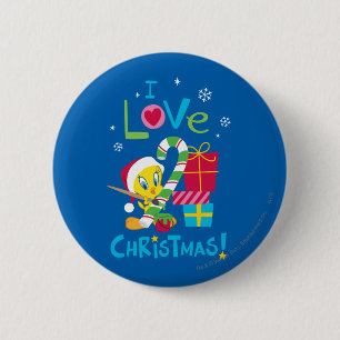 Chapa Redonda De 5 Cm Amo a los Navidades - TWEETY™