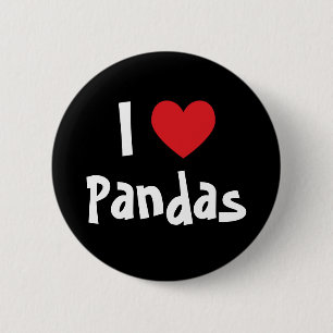 Chapa Redonda De 5 Cm Amo a los Pandas