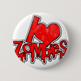 Chapa Redonda De 5 Cm Amo a los zombies