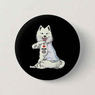 Chapa Redonda De 5 Cm Amo A Mamá Tattoo El Eskimo Estadounidense Mamá Pe