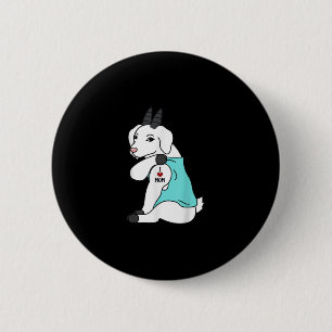 Chapa Redonda De 5 Cm Amo a Mamá Tattoo Goat Funny Mors Day Mascota