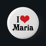 Chapa Redonda De 5 Cm Amo a María<br><div class="desc">Camisetas y regalos de Amo a María. Amo (Corazón Rojo) María. Mi corazón pertenece a María. Gran regalo de San Valentín,  aniversario,  boda o cualquier día para tu esposo,  esposa,  novio,  novia,  mejor amigo,  mejor amiga o amante.</div>