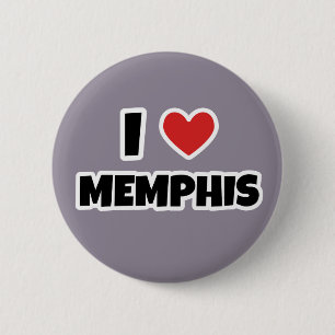Chapa Redonda De 5 Cm Amo a Memphis