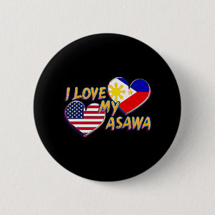 Chapa Redonda De 5 Cm Amo a mi esposa filipina filipina norteamericana A