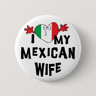 Chapa Redonda De 5 Cm Amo a mi esposa mexicana