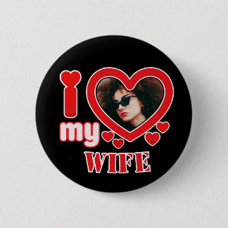 Chapa Redonda De 5 Cm Amo A Mi Esposa Personalizada