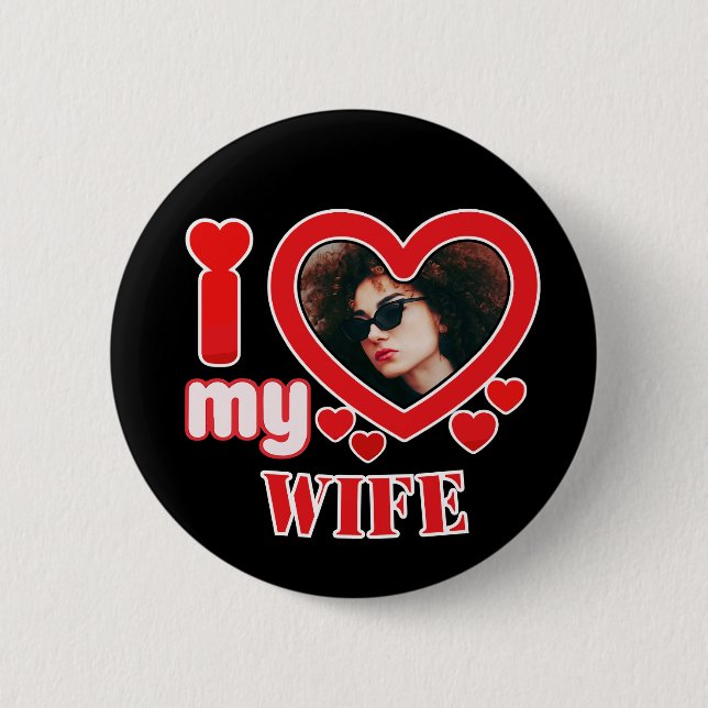 Chapa Redonda De 5 Cm Amo A Mi Esposa Personalizada (Anverso)