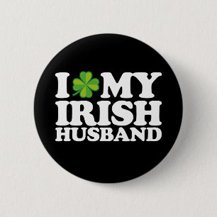 Chapa Redonda De 5 Cm Amo a mi esposo irlandés pareja día de San Patrici