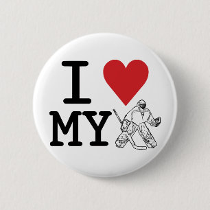 Chapa Redonda De 5 Cm Amo A Mi Jugador De Hockey