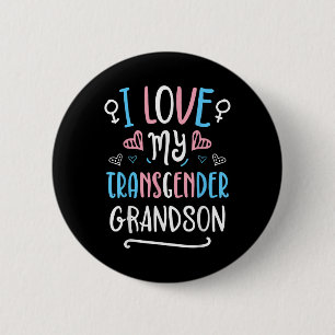 Chapa Redonda De 5 Cm Amo a mi nieto transgénero Lgbt Orgullo transgéner