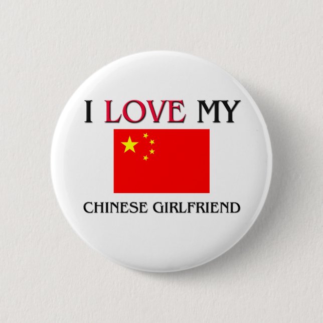 Chapa Redonda De 5 Cm Amo a mi novia china (Anverso)
