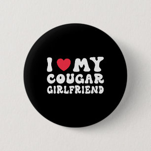 Chapa Redonda De 5 Cm Amo a mi novia puma corazón Gf divertido Valenti