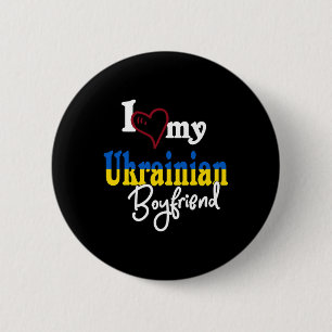 Chapa Redonda De 5 Cm Amo a mi novio ucraniano regalo coincidente Ucrani