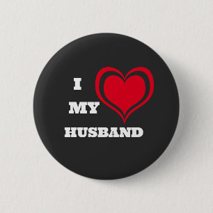 Chapa Redonda De 5 Cm Amo a mi Personalizado marido
