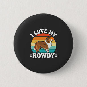 Chapa Redonda De 5 Cm Amo a mi Sheltie Retro Revoltos@