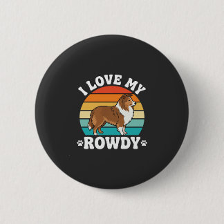 Chapa Redonda De 5 Cm Amo a mi Sheltie Retro Revoltos@