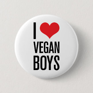 Chapa Redonda De 5 Cm Amo a muchachos del vegano