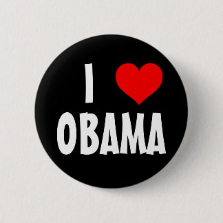 Chapa Redonda De 5 Cm Amo a Obama
