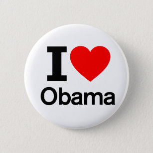 Chapa Redonda De 5 Cm Amo a Obama
