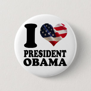 Chapa Redonda De 5 Cm Amo a presidente Obama Button