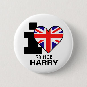 Chapa Redonda De 5 Cm Amo a príncipe Harry Button