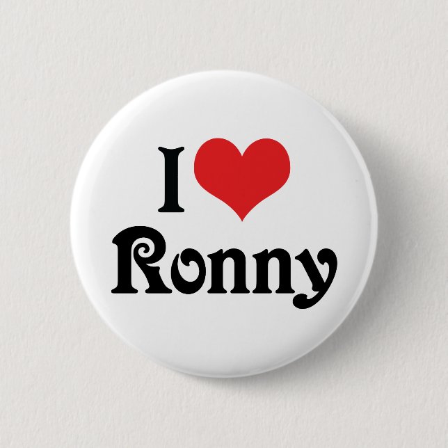 Chapa Redonda De 5 Cm Amo a Ronny (Anverso)
