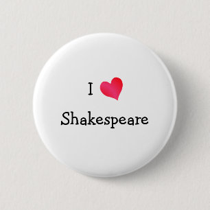 Chapa Redonda De 5 Cm Amo a Shakespeare