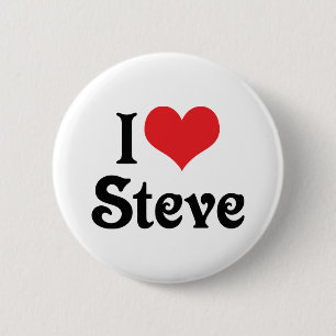 Chapa Redonda De 5 Cm Amo a Steve