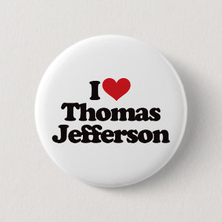 Chapa Redonda De 5 Cm Amo a Thomas Jefferson