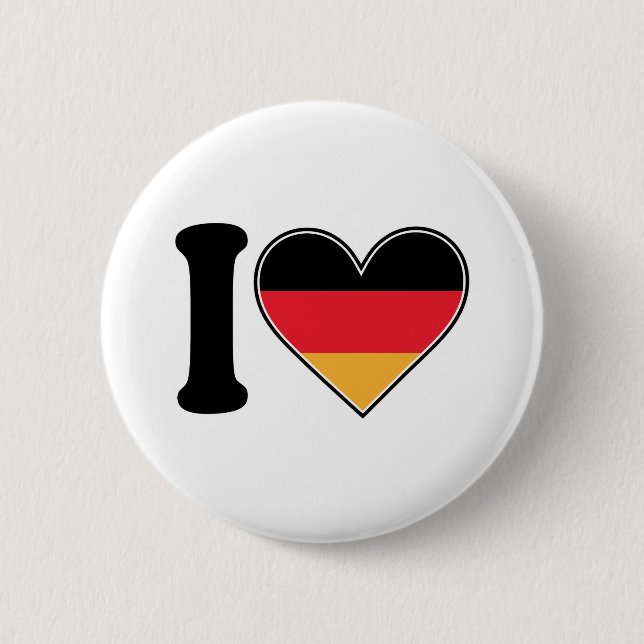 Chapa Redonda De 5 Cm Amo Alemania (Anverso)