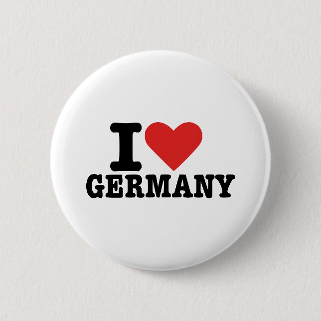 Chapa Redonda De 5 Cm Amo Alemania (Anverso)