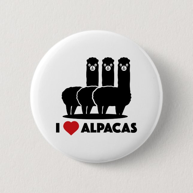 Chapa Redonda De 5 Cm Amo Alpacas (Anverso)