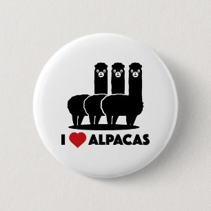 Chapa Redonda De 5 Cm Amo alpacas