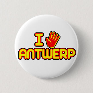 Chapa Redonda De 5 Cm Amo Amberes (la mano)