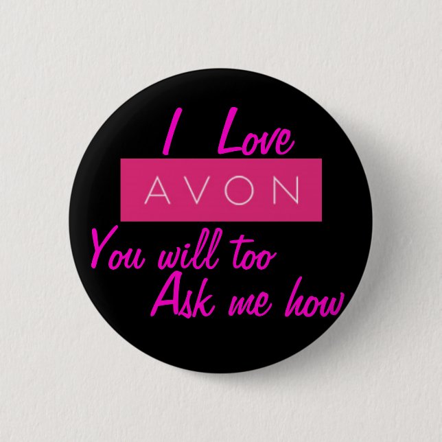 Chapa Redonda De 5 Cm AMO Avon (Anverso)