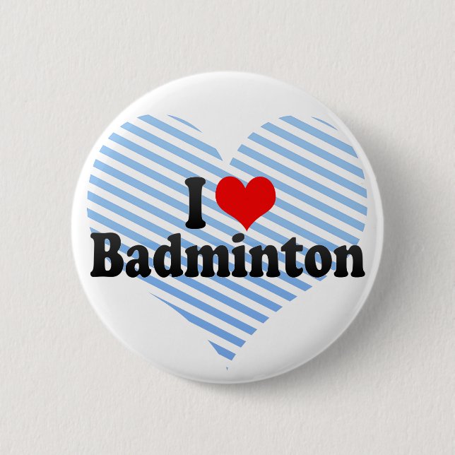 Chapa Redonda De 5 Cm Amo bádminton (Anverso)