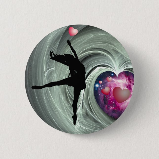 Chapa Redonda De 5 Cm ¡Amo bailar! (Anverso)