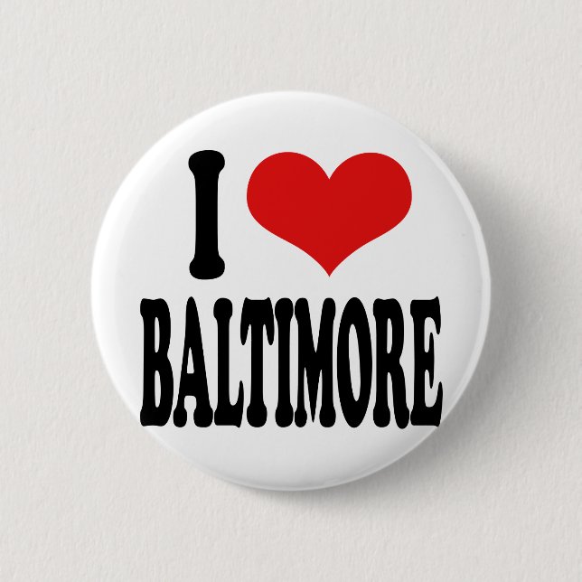 Chapa Redonda De 5 Cm Amo Baltimore (Anverso)