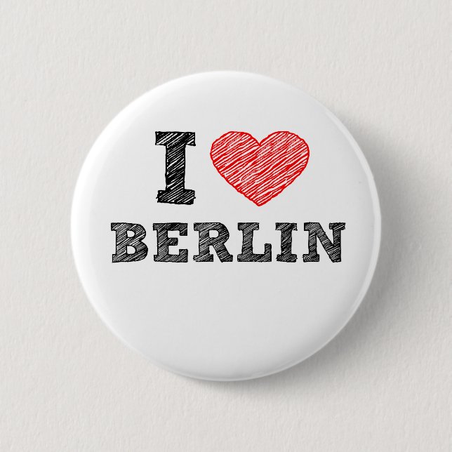 Chapa Redonda De 5 Cm Amo Berlín (Anverso)