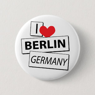 Chapa Redonda De 5 Cm Amo Berlín Alemania