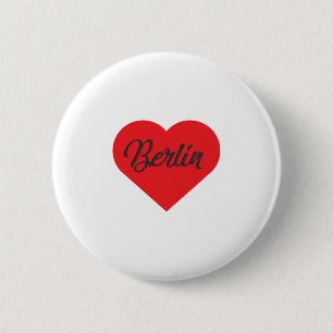 Chapa Redonda De 5 Cm Amo Berlín - Alemania