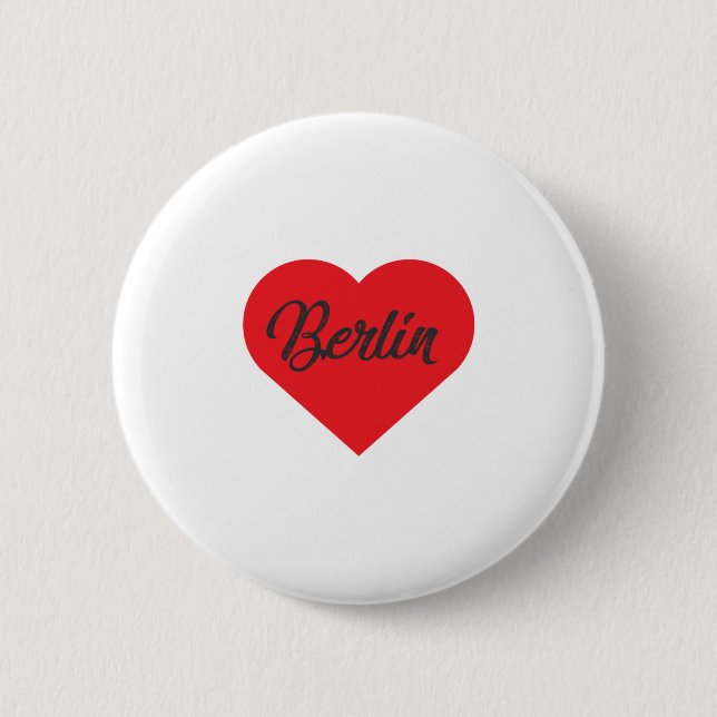 Chapa Redonda De 5 Cm Amo Berlín - Alemania (Anverso)