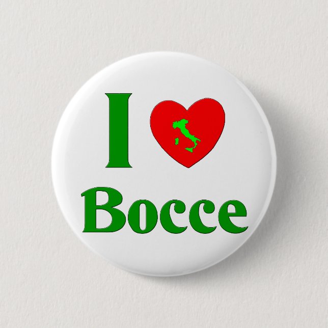 Chapa Redonda De 5 Cm Amo Bocce (Anverso)