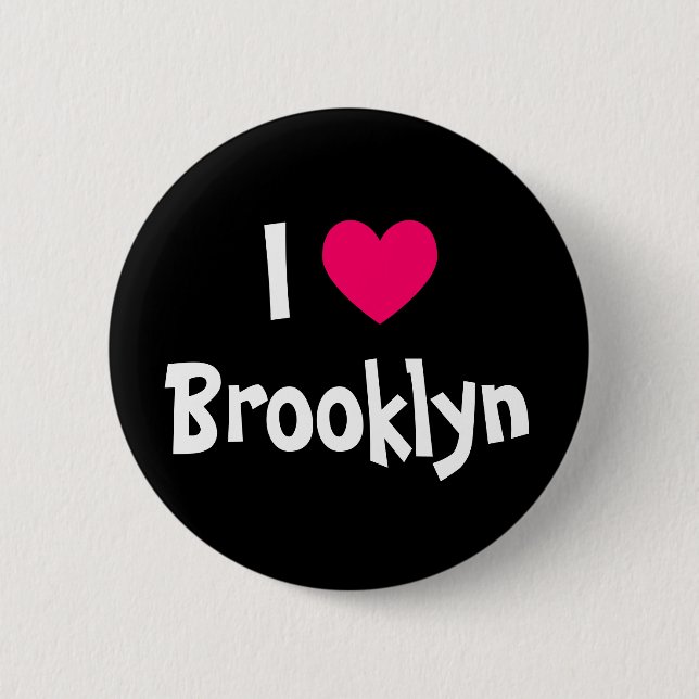 Chapa Redonda De 5 Cm Amo Brooklyn (Anverso)