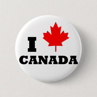 Chapa Redonda De 5 Cm Amo Canadá
