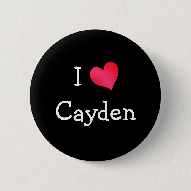 Chapa Redonda De 5 Cm Amo Cayden (Anverso)